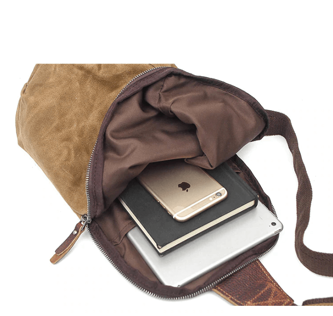 Wasserabweisende Canvas-Umhängetasche mit Anti-Diebstahlfach – MultiWear