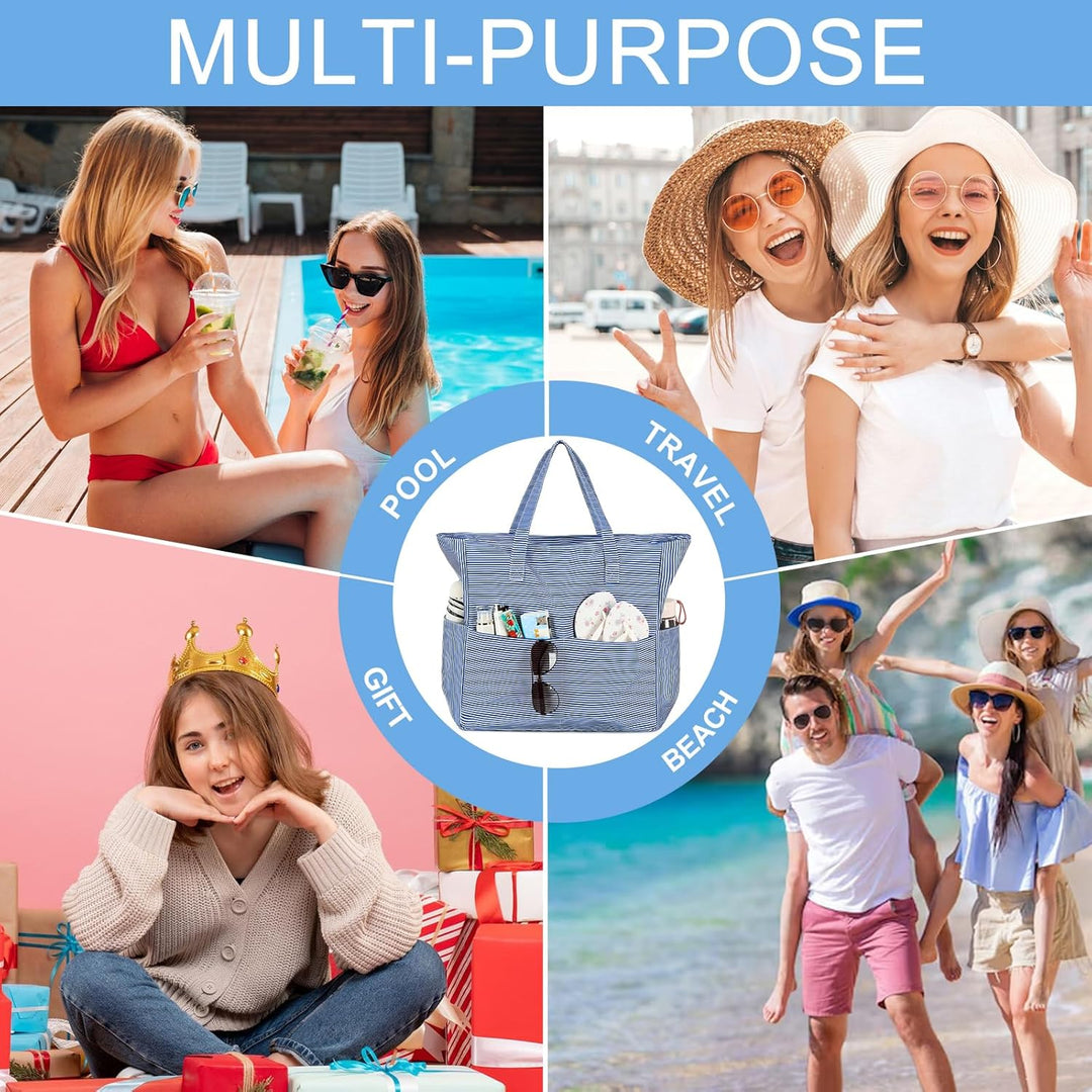 Extra große wasserdichte Strandtasche mit Nassfach – Kaufe 1, erhalte 1 GRATIS