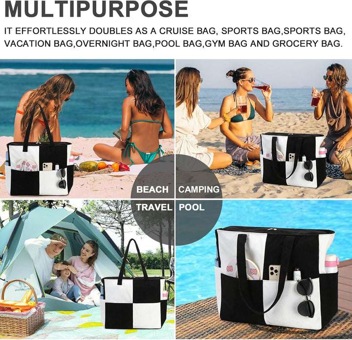 Extra große wasserdichte Strandtasche mit Nassfach – Kaufe 1, erhalte 1 GRATIS