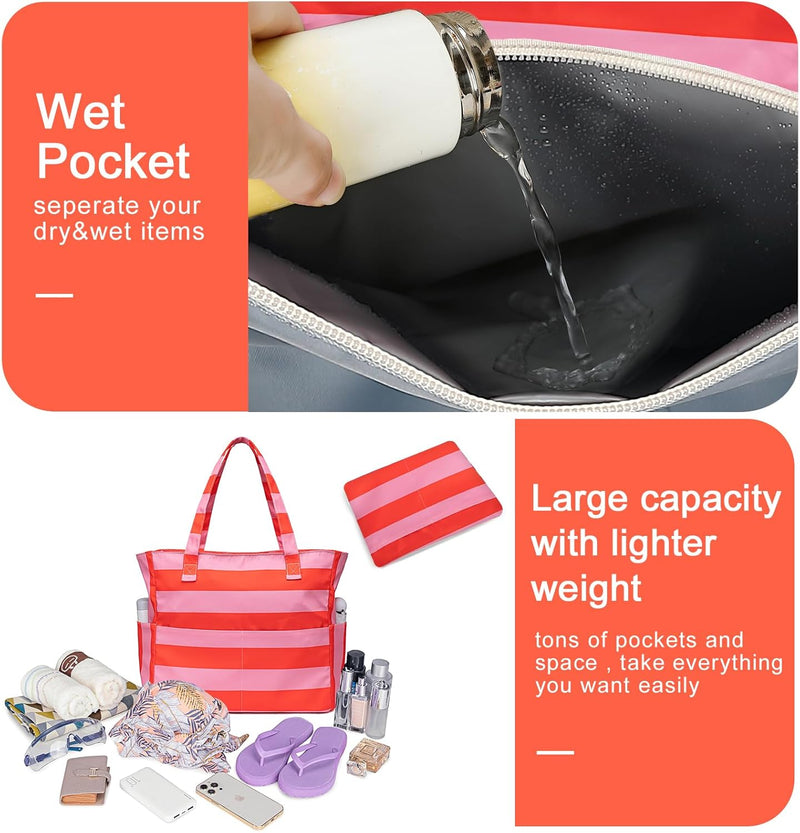 Extra große wasserdichte Strandtasche mit Nassfach – Kaufe 1, erhalte 1 GRATIS