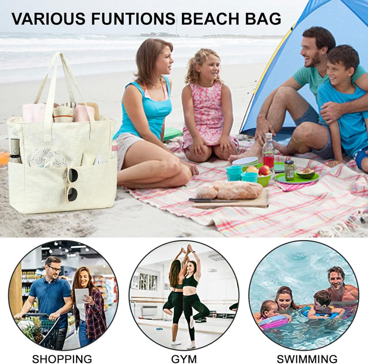 Extra große wasserdichte Strandtasche mit Nassfach – Kaufe 1, erhalte 1 GRATIS