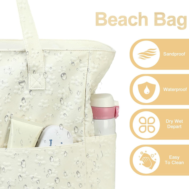 Extra große wasserdichte Strandtasche mit Nassfach – Kaufe 1, erhalte 1 GRATIS