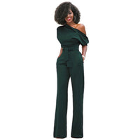 Effen Bodycon Damen Jumpsuit - Herbstzauber Sofia