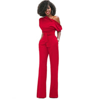 Effen Bodycon Damen Jumpsuit - Herbstzauber Sofia