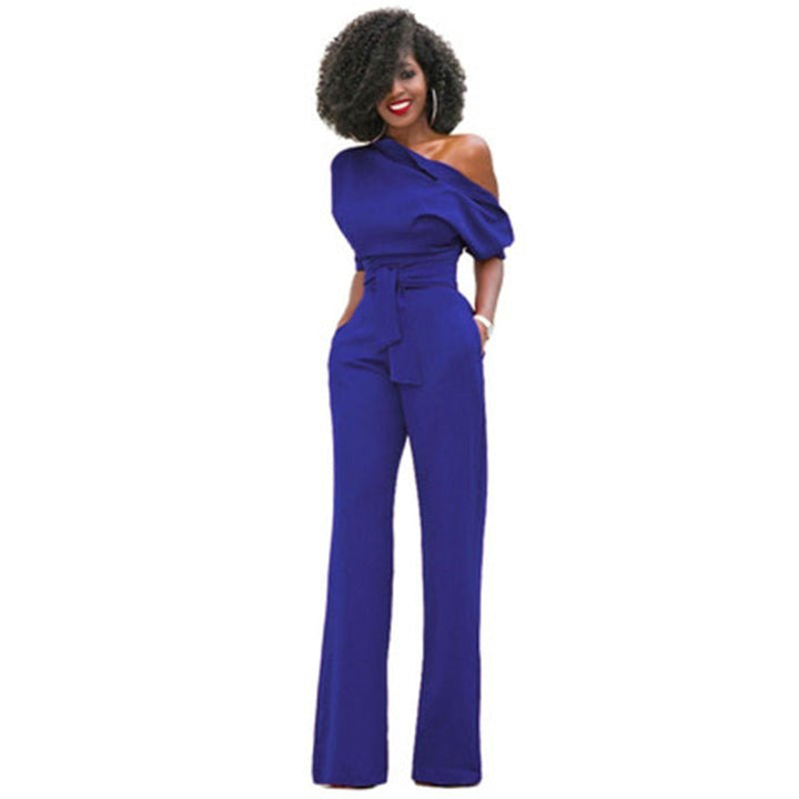 Effen Bodycon Damen Jumpsuit - Herbstzauber Sofia