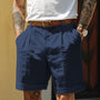 Stilvolle Leinen-Baumwoll-Herren Shorts – Mailand