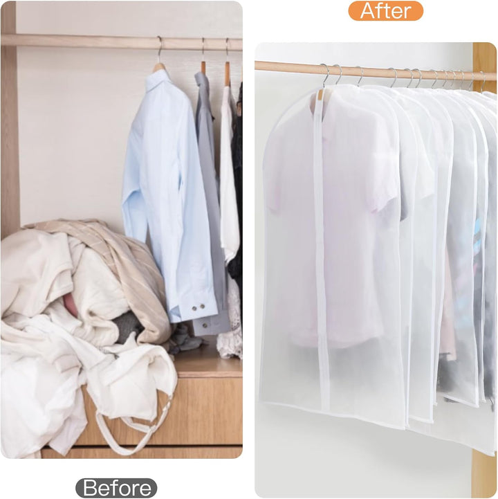 PEVA Kleidersack-Set – 12er-Pack Hängende Kleiderhüllen in 3 Größen (Kaufe 1, erhalte 1 GRATIS)