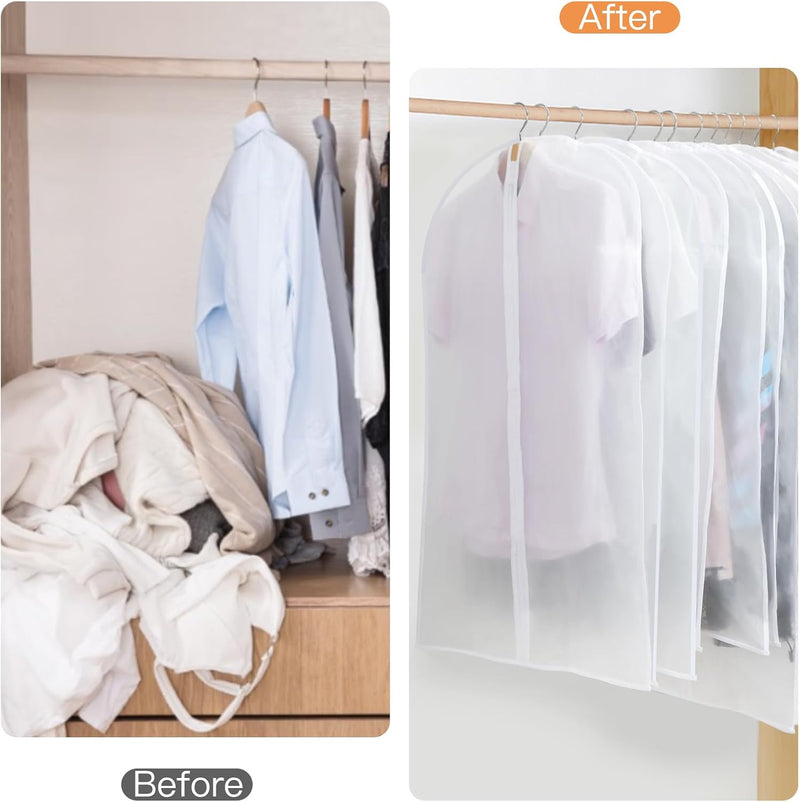 PEVA Kleidersack-Set – 12er-Pack Hängende Kleiderhüllen in 3 Größen (Kaufe 1, erhalte 1 GRATIS)