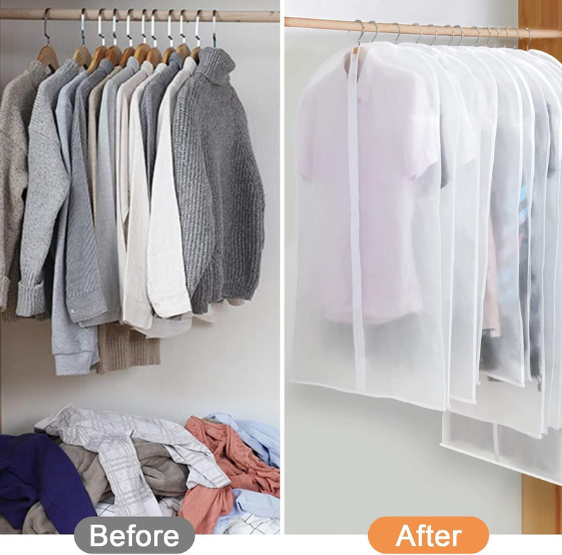 PEVA Kleidersack-Set – 12er-Pack Hängende Kleiderhüllen in 3 Größen (Kaufe 1, erhalte 1 GRATIS)