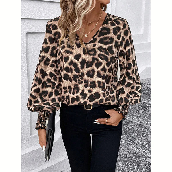 Trendige Damenbluse mit Leopardenmuster – Seraphina