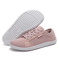 Rosa Damen-Sneaker, atmungsaktiv, rutschfest, Zero-Drop-Design, Freizeit, bequem.