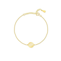 Goldenes Zodiak-Armband mit Widder-Symbol, verstellbare Kette, eleganter Schmuck.