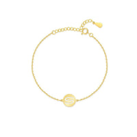 Goldenes Zodiak-Armband mit Kettenverschluss, Sternzeichen-Design, eleganter Schmuck.