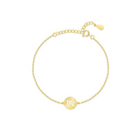 Goldenes Zodiak-Armband mit Jungfrau-Symbol, verstellbare Kette, eleganter Schmuck.