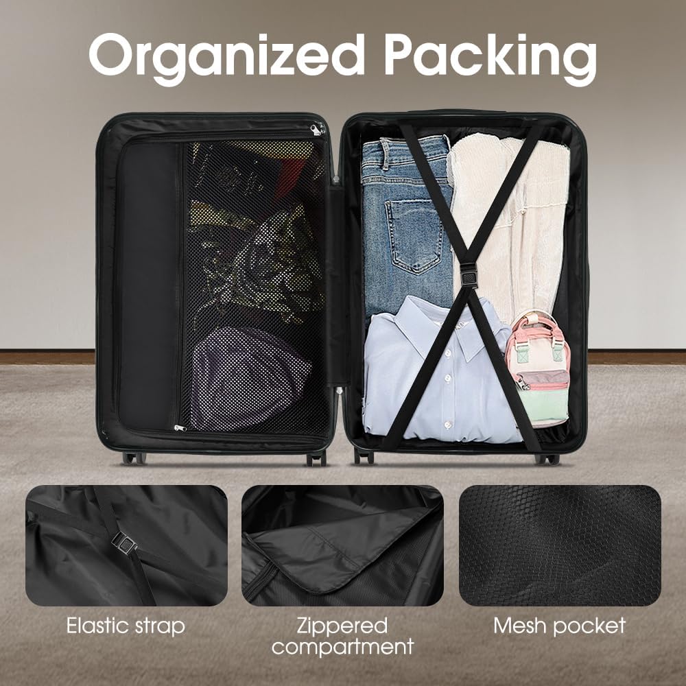 ABS Hartschalenkoffer mit Spinner-Rädern & TSA-Schloss