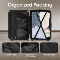 ABS Hartschalenkoffer mit Spinner-Rädern & TSA-Schloss