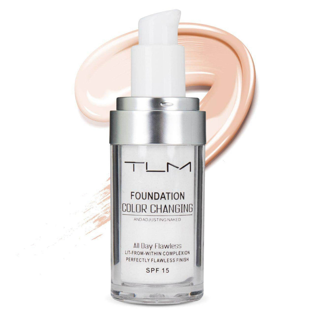 TLM Foundation, farbwechselnd, SPF 15, 30ml, für makellosen Teint, Alltags-Make-up.