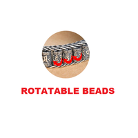 Armband mit drehbaren Perlen, silberfarben, Tribal-Design, Herren-Schmuck, modisch.