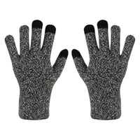 Schwarze graue Strickhandschuhe, Touchscreen-kompatibel, Wintermode, Unisex.