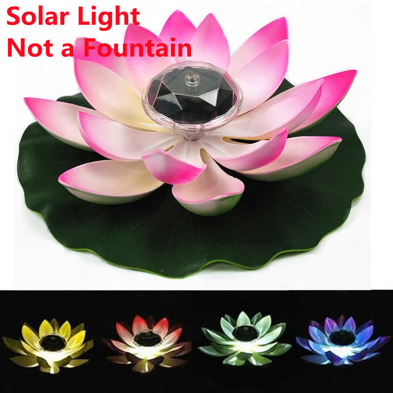 Solarbetriebene Lotusblume Gartenlicht, rosa Blütenblätter, dekorative Beleuchtung, Außenbereich.
