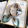 Seidenschal Damen, buntes Muster, quadratisch, modisches Accessoire, elegant, Geschenkidee.