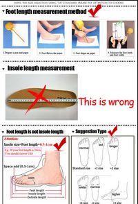 Anleitung zur Fußlängenmessung, Schuhgrößenbestimmung, Messmethoden, Diagramm, Deutsch.