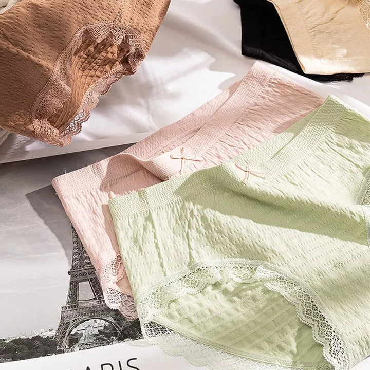 Damenunterwäsche Set, Spitze, Pastellfarben, Baumwolle, bequem, modisch, elegant, Paris.