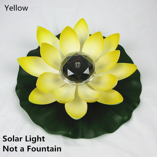 Gelbe Solarblume mit grünem Blatt, Garten-Dekoration, solarbetrieben, umweltfreundlich.