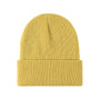 Gelbe Strickmütze aus Wolle, Unisex, warm, modisch, ideal für Herbst und Winter.