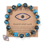 Türkisches Armband mit blauem Nazar-Amulett, Natursteinperlen, Glücksbringer, Geschenkidee.