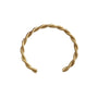 Goldener Edelstahl-Twist-Armreif für Damen, modisches Design, offenes Armband.